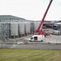 Installation Storage Tanks at bottling plant